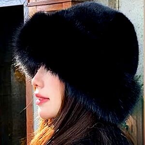 Black Faux Fur Gorgeous Winter Hat